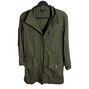 Jones New York Women’s SZ S Olive Green Full Zip Military Cargo Style Jacket